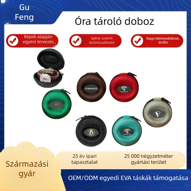 EVA óratartó tok, stílusos és hordozható mechanikus órákhoz, kültéri utazásokhoz, luxus ajándékdoboz