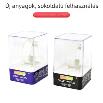 PACZONE Négyszögletes műanyag karóra doboz, átlátszó, egymásra rakható bemutató doboz órákhoz