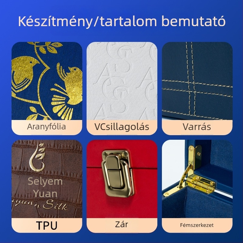 PU bőrű ékszerdoboz fiókkal, nagy kapacitású gyűrűk és fülbevalók számára