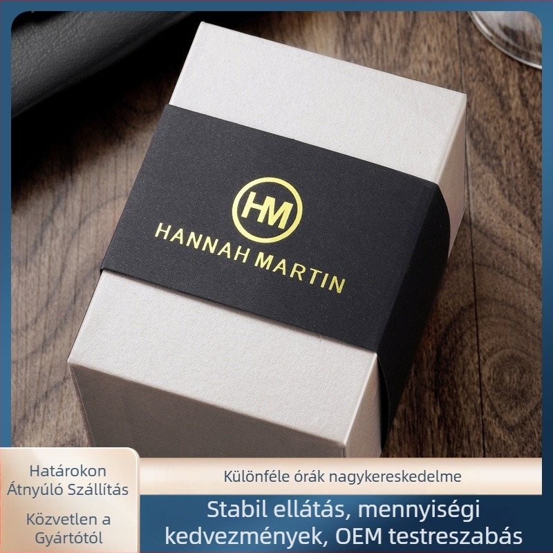 Hannah Martin óratartó doboz nyomtatott logóval, testreszabás elérhető, licencelt magáncímke, csomag 100 darab