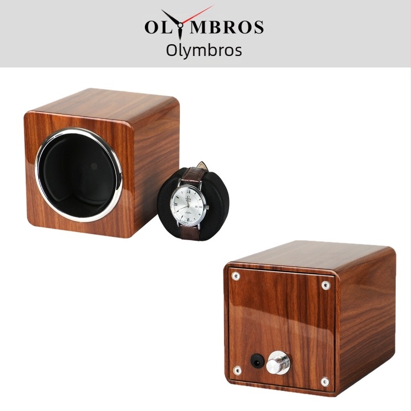 Egyfejű óra-tekerő, luxusfa, vintage stílusú automata mechanikus órákhoz, elektromos óratartó otthoni használatra