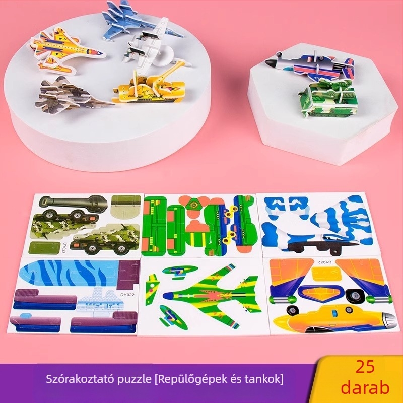 3D rovar puzzle gyerekeknek, DIY papírkészlet, 4-6 évesek