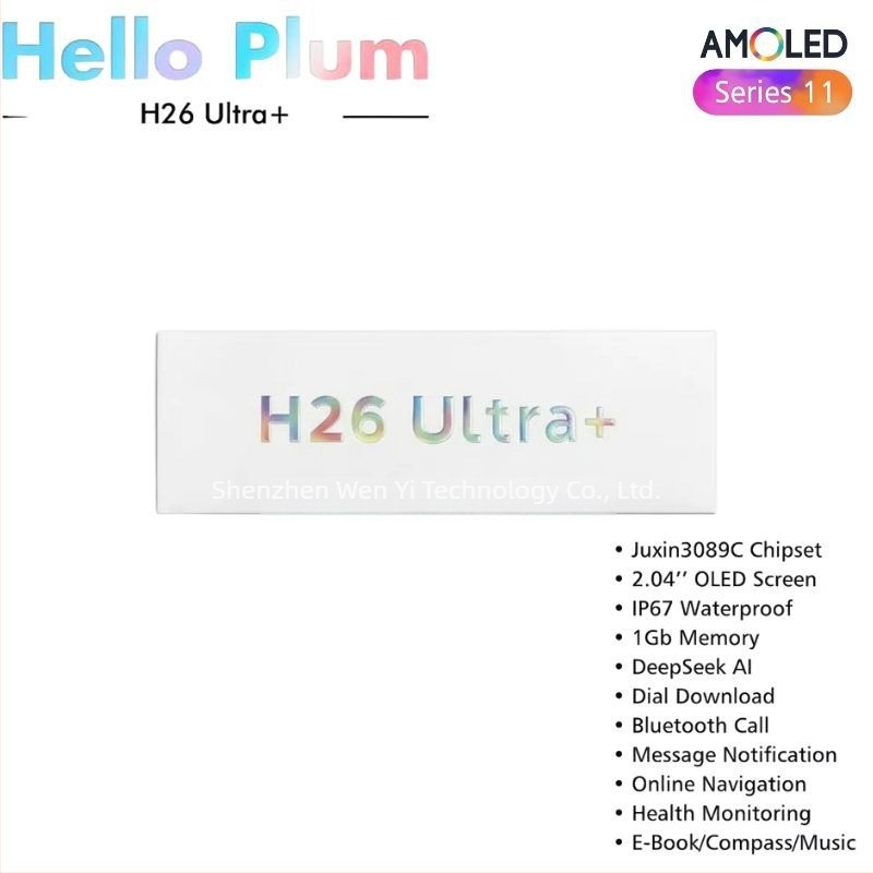 Okosóra AMOLED 2,02 hüvelykes kijelzővel, szívritmus-figyelés, vízálló mindennapi használatra, Bluetooth + NFC, vezeték nélküli töltés