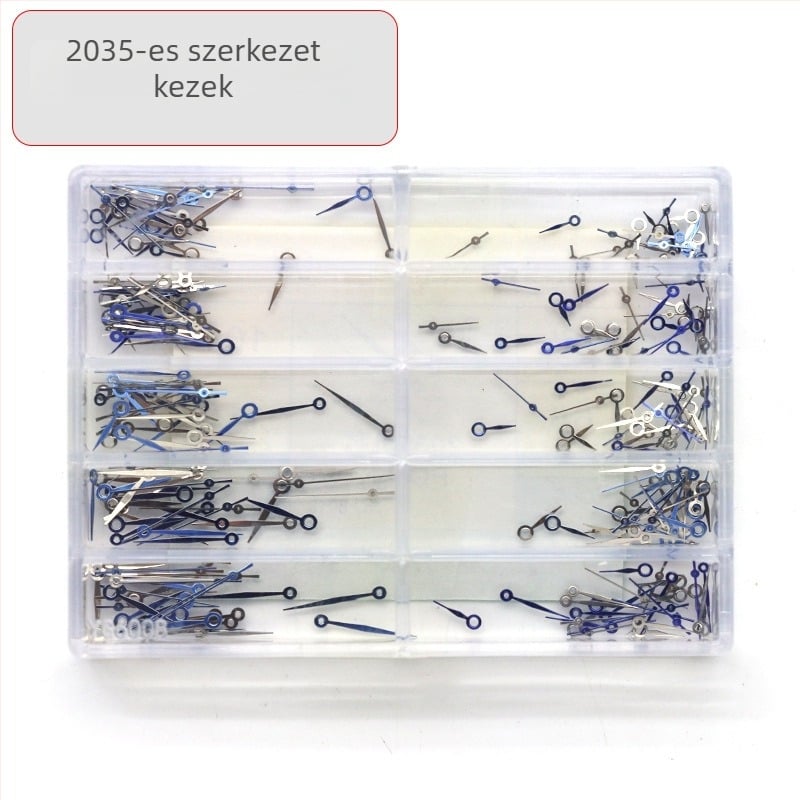 2035-ös mozgású órához mutatókészlet: óra-, perc- és másodpercmutatók lumineszcens mutatók; háromtűs dizájn; PC SL68 kompatibilis, modell 8017