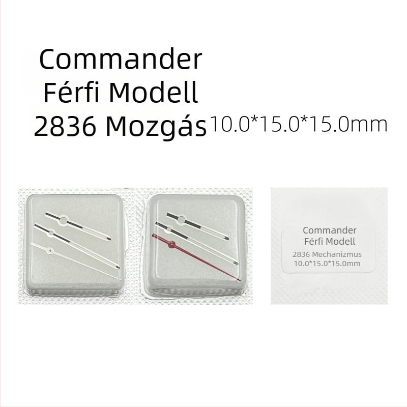 Óramutató készlet 2824/2836 mozgásokhoz, világító óra-, perc- és másodpercmutatók – Commander-kompatibilis