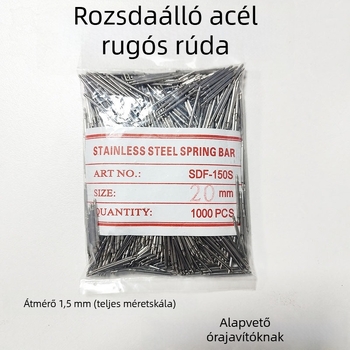 Rozsdamentes acél óraszár, varrat nélküli tengely, dupla támasz és rugós csap