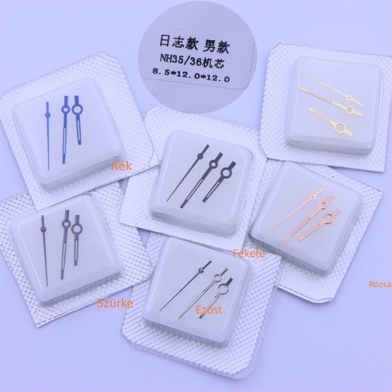 Óra mutató készlet – Log Series NH35/NH36 mechanizmusokhoz (óra, perc, másodperc)