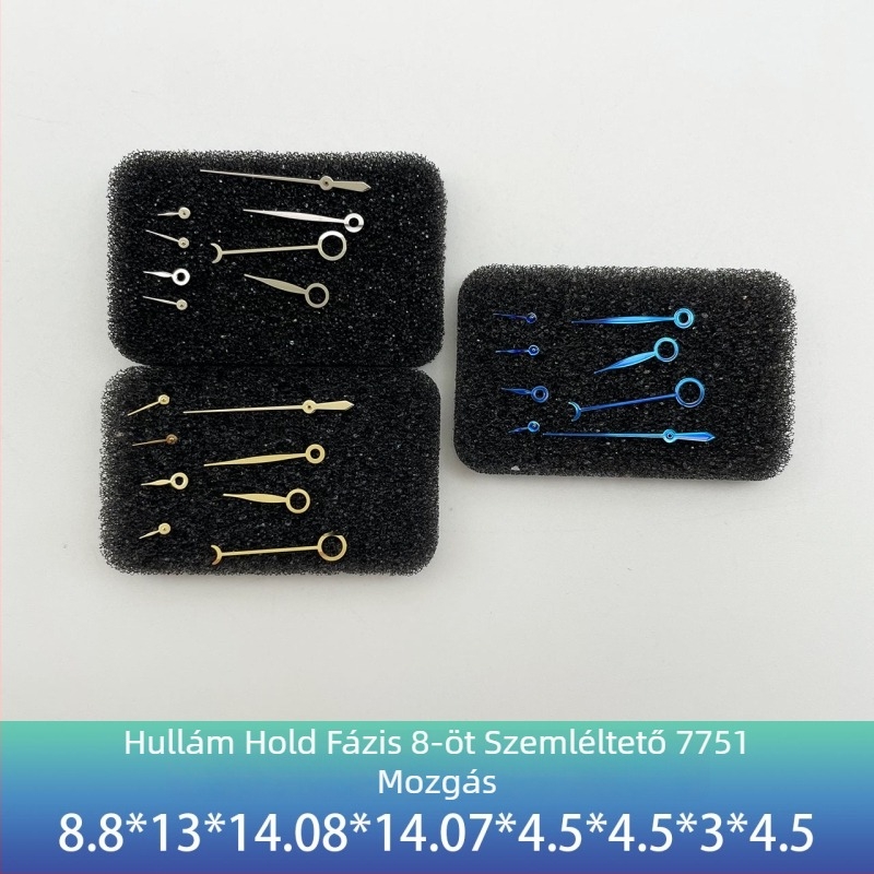 Óra mutatók 7751-es mechanizmushoz – holdfázis mutatók, nyolc mutató, óra- és perc mutatók (2024 tavasz)