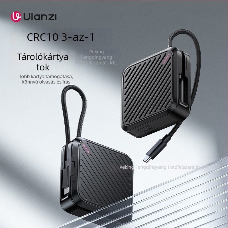 SD-kártya tok X055/X056 — USB-C, USB 3.2 Gen 2, Beépített, Anyag: fém/szilikon