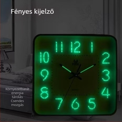 Fénylő falióra karok — műanyag ház, kvarc működés, márka: Heda clock needle, testreszabás elérhető