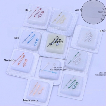 NH35/NH36 mozgásokhoz kompatibilis, világító három kéz – óra-, perc- és másodperckéz