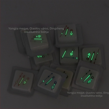 NH35/NH36 mozgásokhoz kompatibilis, világító három kéz – óra-, perc- és másodperckéz