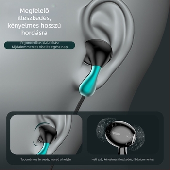 S04 kábeles, in-ear játékos fejhallgató, 3,5 mm egyenes csatlakozóval, mikrofon, 20–2000 Hz hangfrekvencia-tartomány, OPPO/Huawei/vivo számára