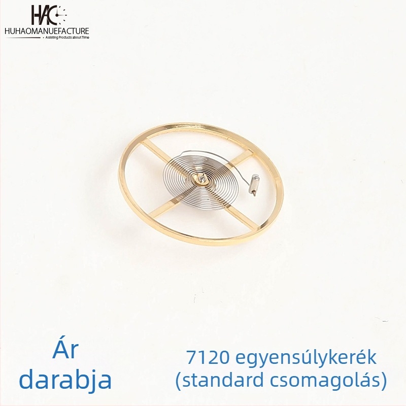 7120 mozgás – teljes balanszkerék és hairspring (spirál), alkatrészek óra javításhoz (2021 nyár)