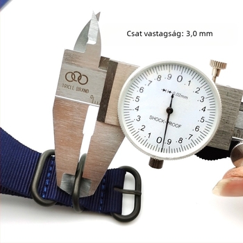 Xingfa Ötgyűrűs NATO óraszíj, egyszerű csattal, nylon szövött vászon, 18/20/22/24 mm