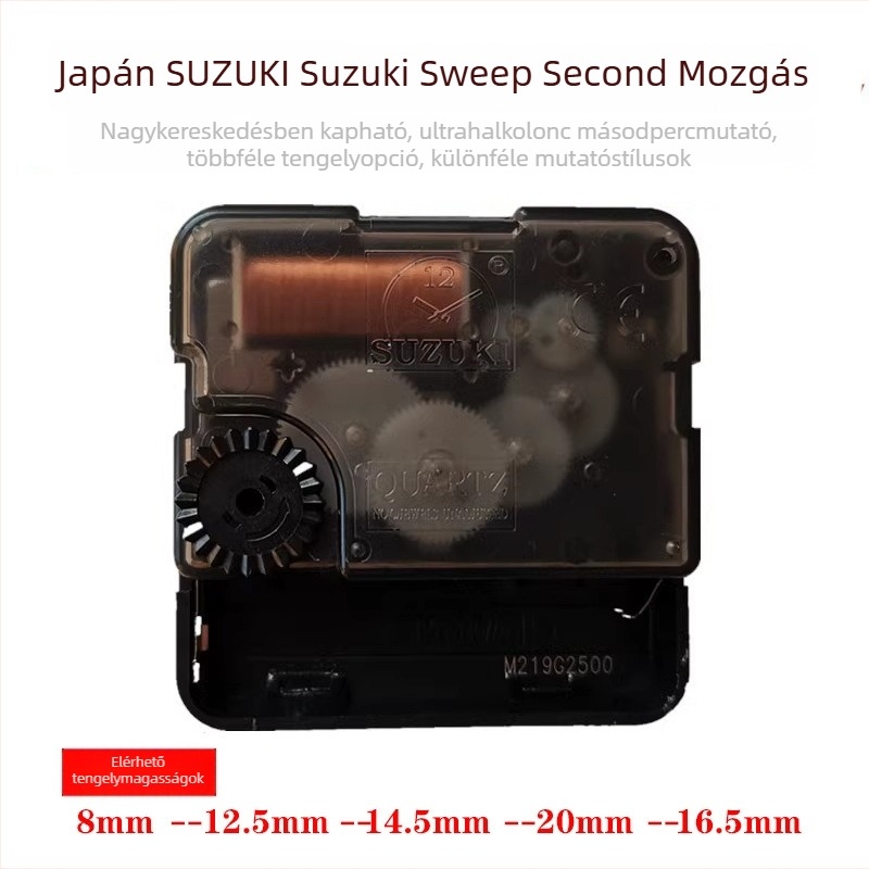 Suzuki halk kvarc óra mozgás sweep másodpercekkel, falióra mechanizmus, keresztszemes kiegészítők