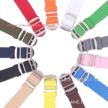 Perlon hálós óraszíj, vízálló, textil anyag, vastagság 1.25–1.4 mm, hossz 260–265 mm vagy 275–280 mm