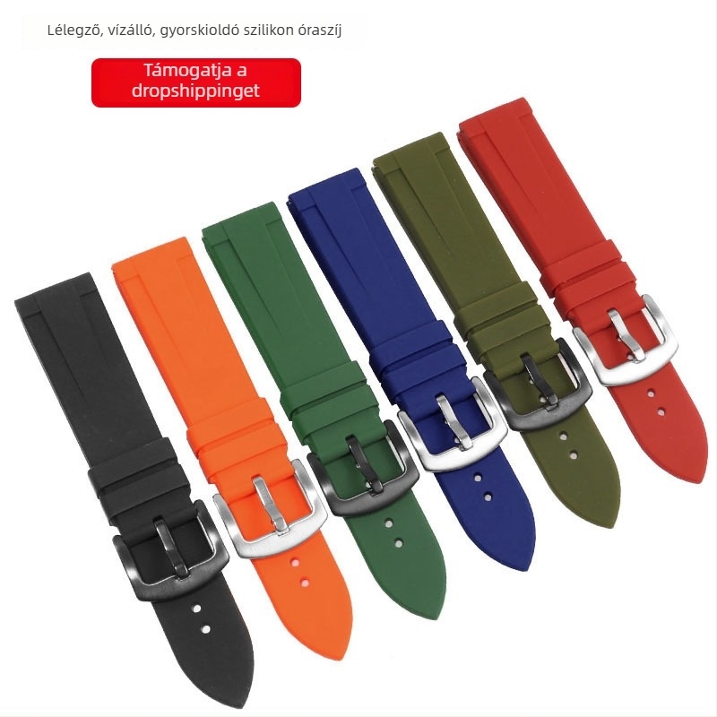 Expedition Xicheng 2022 mm karóra szíj, szilikon, gyorskioldó rendszerrel, 20–22 mm, több színben