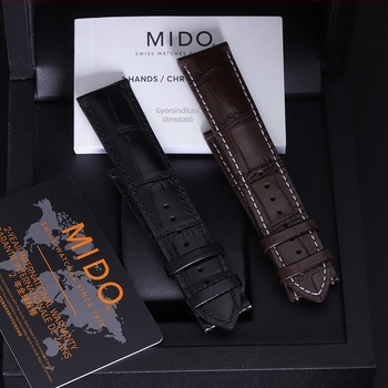 Maishiyou M005 Helmsman karóra valódi bőr szíjjal, narancsszínű bezel, 22 mm