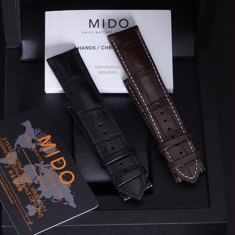 Maishiyou M005 Helmsman karóra valódi bőr szíjjal, narancsszínű bezel, 22 mm