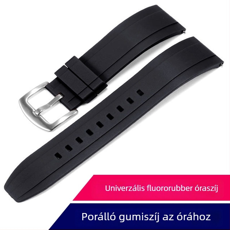 Omega Swatch okosóra gumi szíj, gyors kioldású, ívelt, 20/22/24 mm