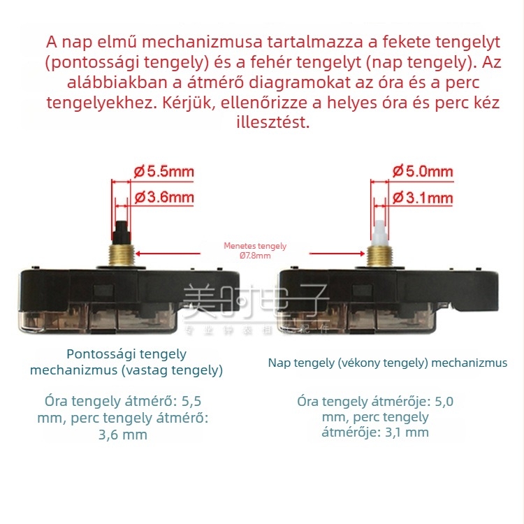Kvarc falióra mozgató mechanizmus – modell 12888, ABS ház, csendes járás, modern minimalista stílus