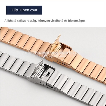 Rozsdamentes acél Apple Watch szíj bambusz-linkekkel, 38–42 mm
