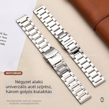 Rozsdamentes acél óraszíj, sarok típusú dizájn, csere szíj férfiaknak, üzleti és divat stílus, 2025 tavaszi megjelenés
