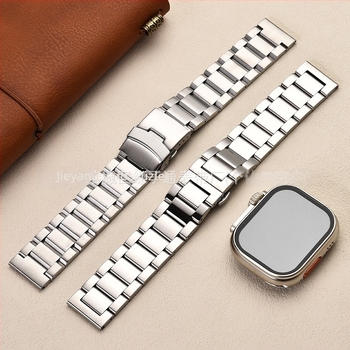 Rozsdamentes acél óraszíj, sarok típusú dizájn, csere szíj férfiaknak, üzleti és divat stílus, 2025 tavaszi megjelenés