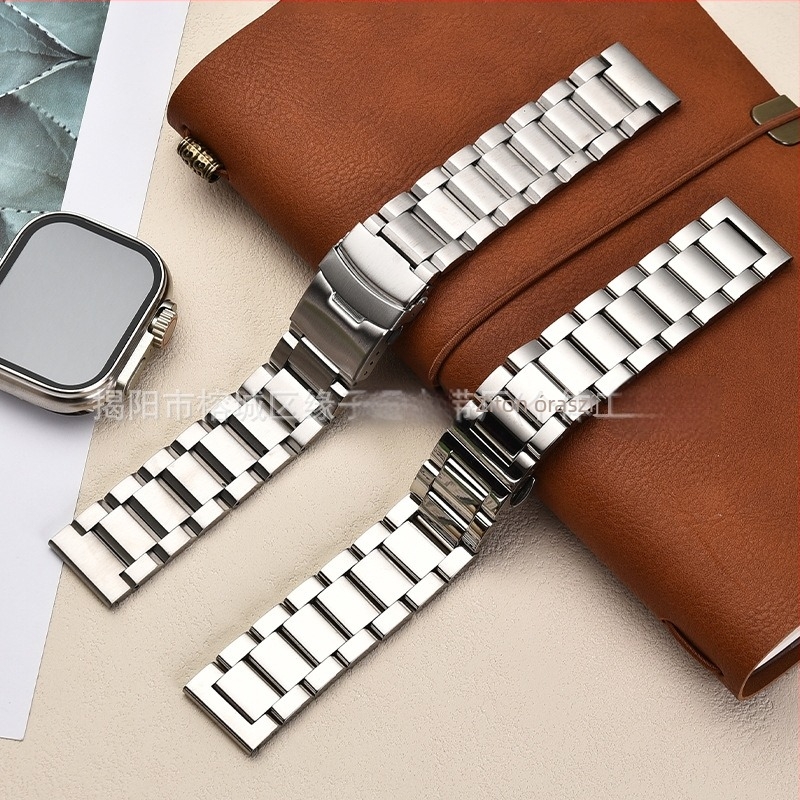 Rozsdamentes acél óraszíj, sarok típusú dizájn, csere szíj férfiaknak, üzleti és divat stílus, 2025 tavaszi megjelenés