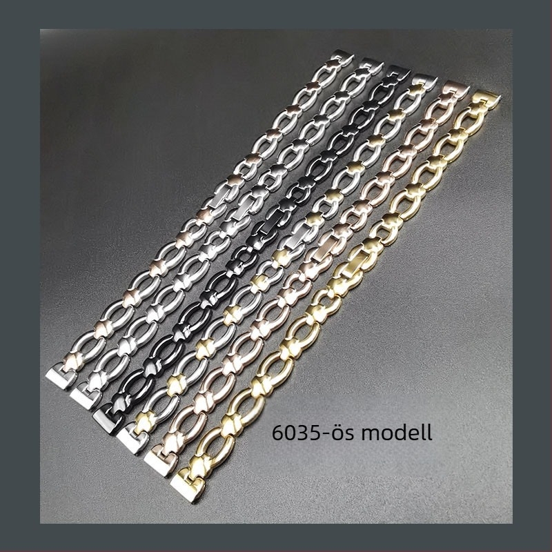 Rozsdamentes acélból készült karóra dekoratív szíj csattal, 8 mm/10 mm/12 mm, női