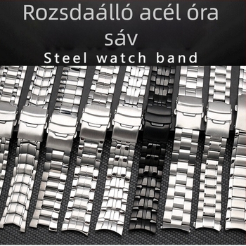 Casio óra szíj csereszsze Casio, rozsdamentes acél szíj, kompatibil EF-539, EF-544, EF-550, EF-527, EF-530, EF-534, LONGSEN/Langchen