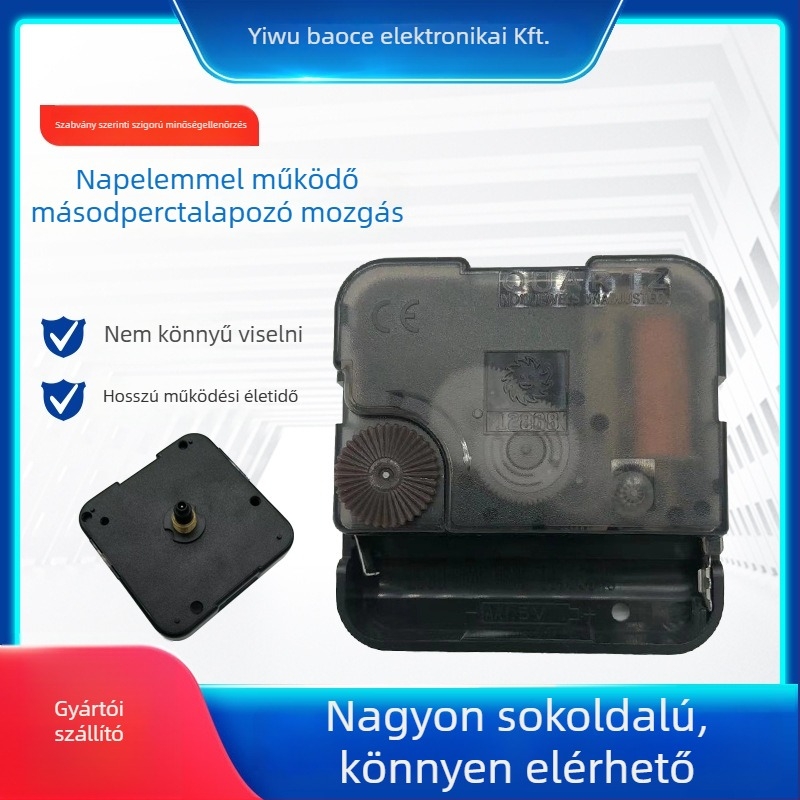 Sun kvarc óra mechanizmus DIY keresztszemes falidíszhez – műanyag ház, modern minimalist stílus, 500 db