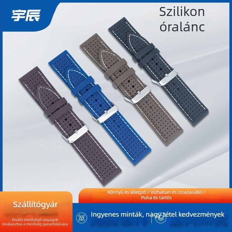 Szilikon óraszíj – vízálló és lélegző, univerzális kompatibilitás, YCH márka, 2023 tél