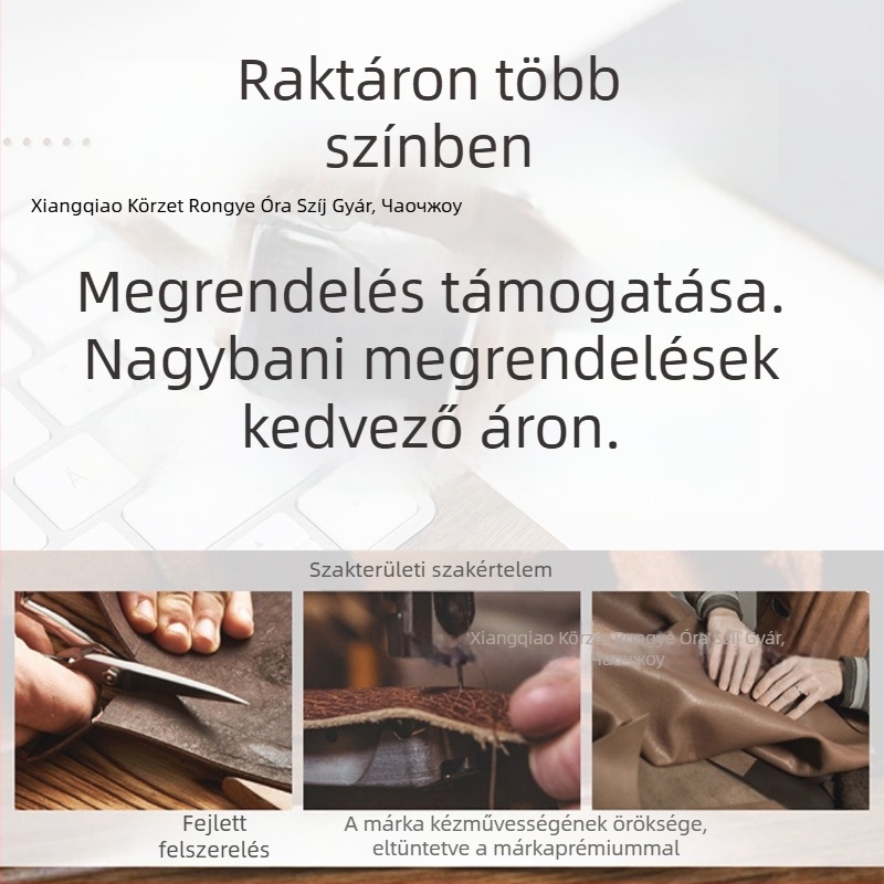 Rongye Szíj Apple Watch szíj valódi bőrből, krokodil- és bambusz mintázattal, kompatibilis az Apple Watch 1–5 generációval