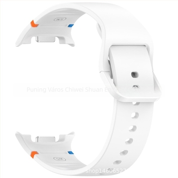 Szilikon óraszíj Samsung Galaxy Watch8 Wave-hoz, sportos stílus, sík varrás, tűcsatos csattal