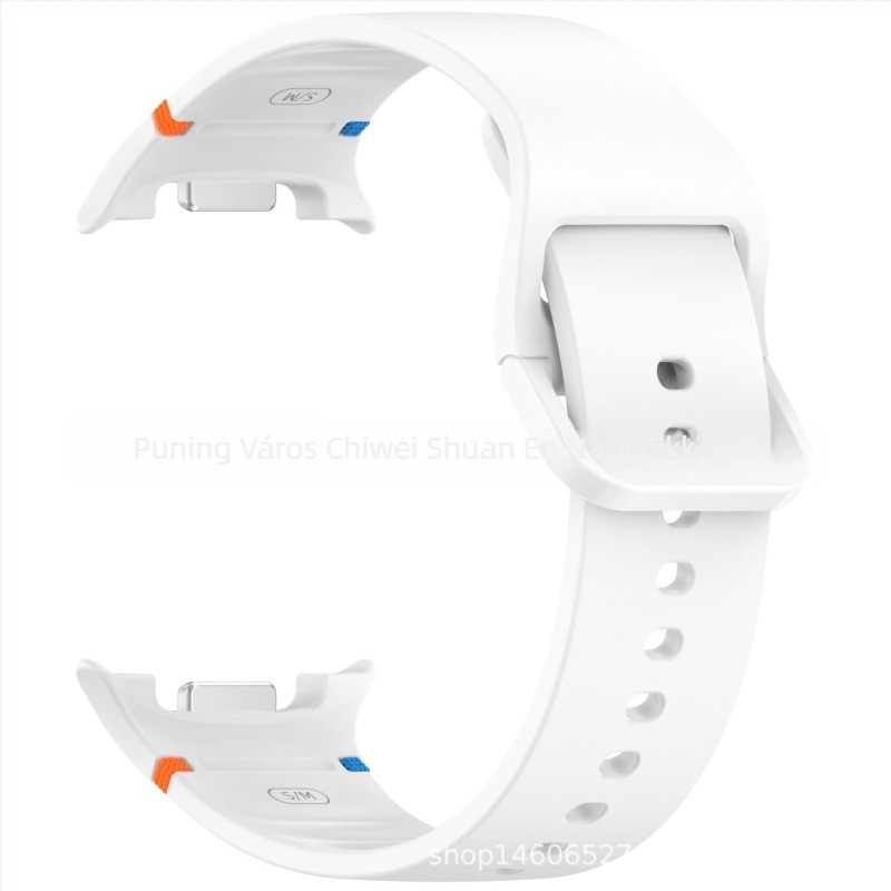 Szilikon óraszíj Samsung Galaxy Watch8 Wave-hoz, sportos stílus, sík varrás, tűcsatos csattal