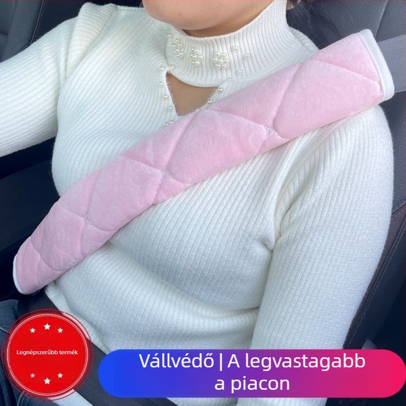 Autóöv plüss vállpárnák, csúszásmentes és vastagított párnázással