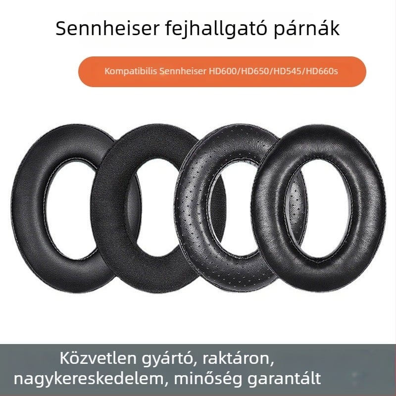 Sennheiser HD545 fejhallgatóhoz készült bőrtok, Ear clothes márka, műbőr, puha és kényelmes