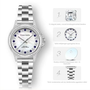 Crown Kallie Jégszív Istennője Yunbei Sorozat Zafír Teljesen Automata Női Karóra CK8138