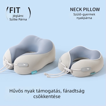 Memory foam U-alakú nyakpárna Ice Silk anyaggal, családbarát stílus, utazáshoz