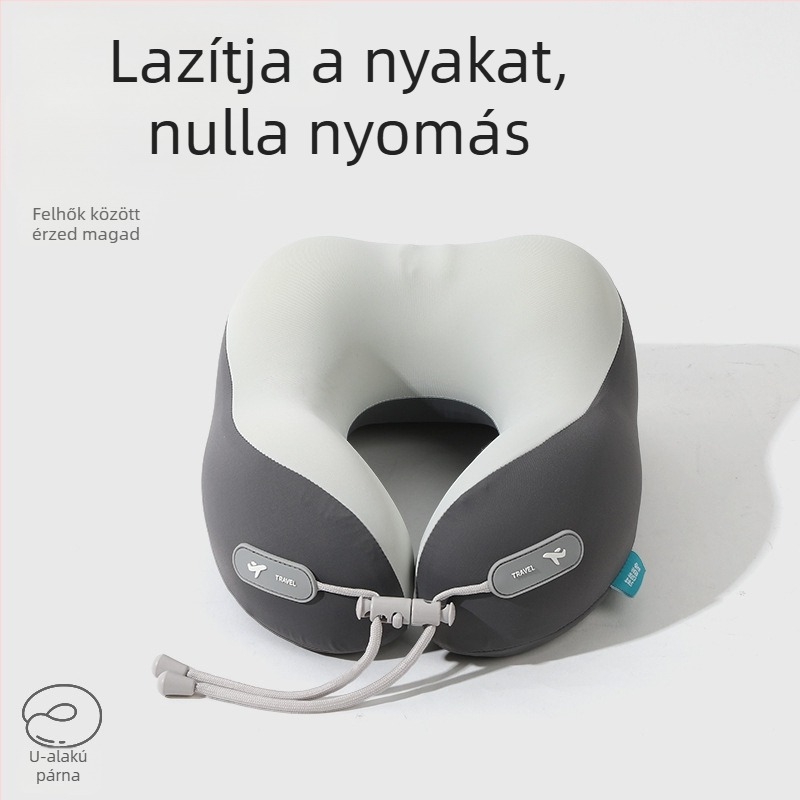 Memory foam U-alakú nyakpárna Ice Silk anyaggal, családbarát stílus, utazáshoz