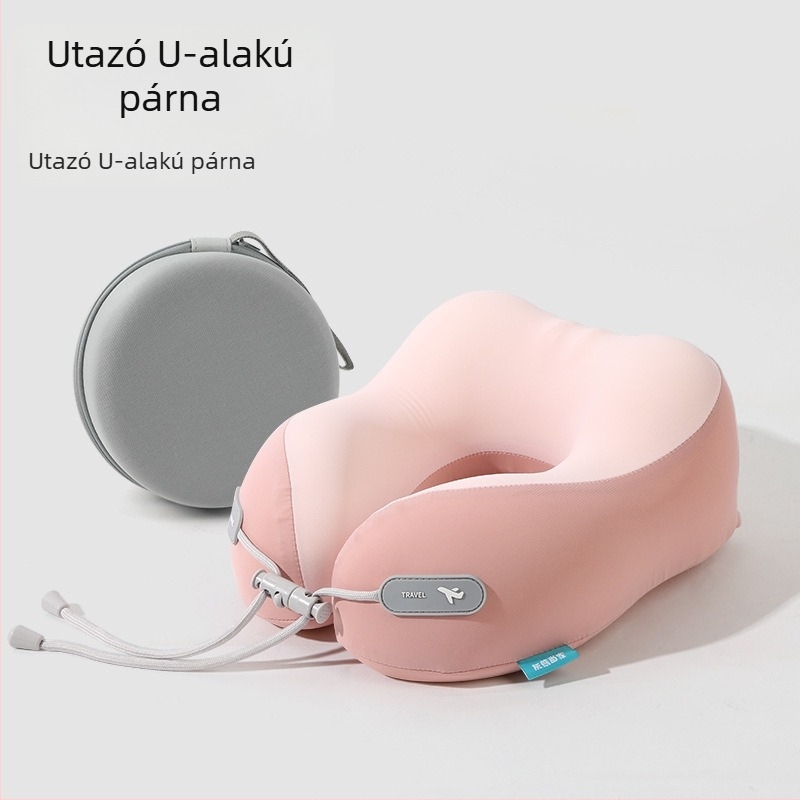 Memory foam U-alakú nyakpárna Ice Silk anyaggal, családbarát stílus, utazáshoz