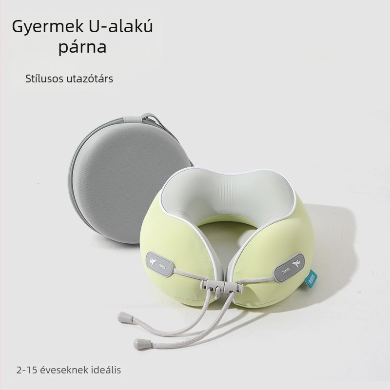 Memory foam U-alakú nyakpárna Ice Silk anyaggal, családbarát stílus, utazáshoz