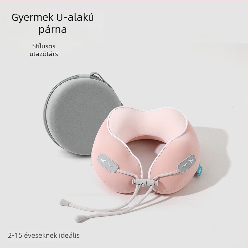 Memory foam U-alakú nyakpárna Ice Silk anyaggal, családbarát stílus, utazáshoz