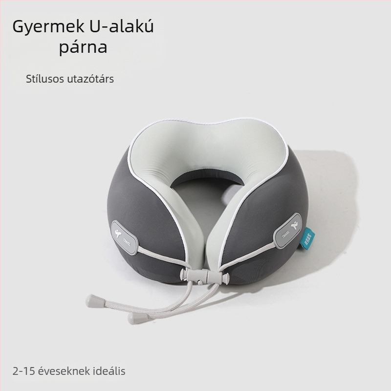 Memory foam U-alakú nyakpárna Ice Silk anyaggal, családbarát stílus, utazáshoz