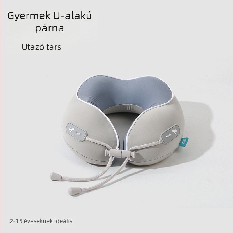 Memory foam U-alakú nyakpárna Ice Silk anyaggal, családbarát stílus, utazáshoz