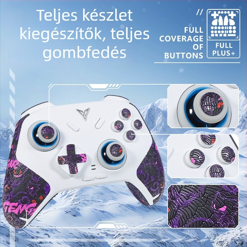 Feizhi Ice Wolf 4 fogantyúhoz Anti-slip bőrtok – puha kockás textúra, izzadság-elszívás, kopásálló tapadó fólia