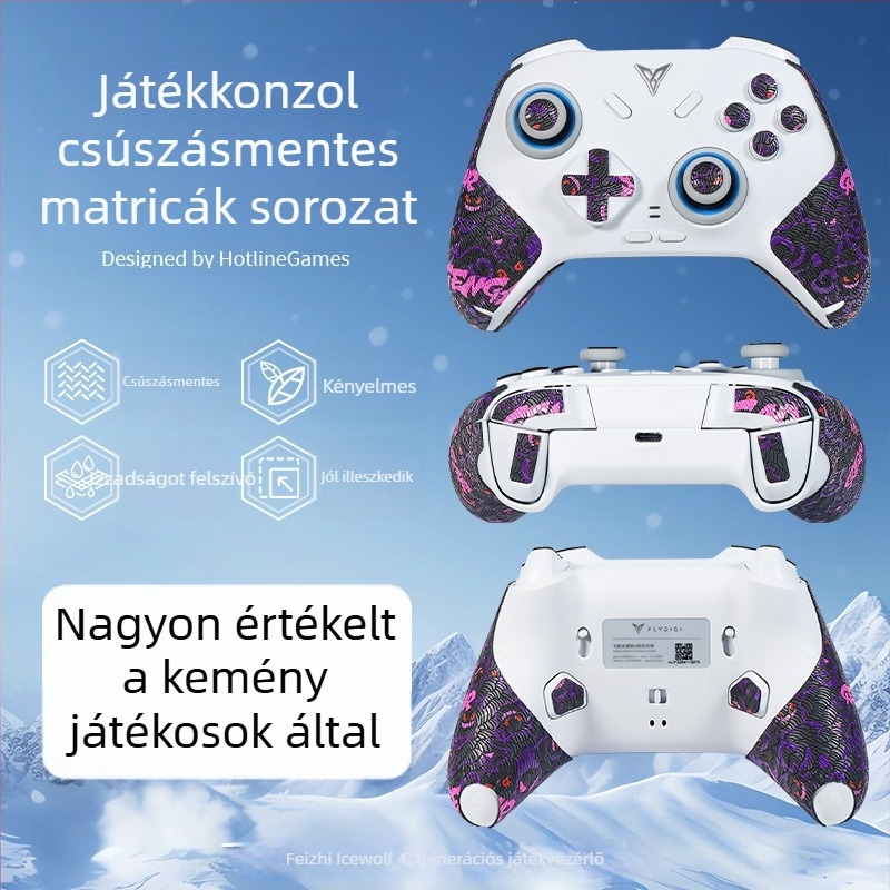 Feizhi Ice Wolf 4 fogantyúhoz Anti-slip bőrtok – puha kockás textúra, izzadság-elszívás, kopásálló tapadó fólia