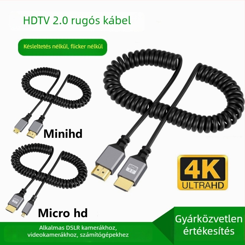 Imison/Emison x099 Mini HDMI to HDMI 2.0 behajtható kábel mikro DSLR kamerához, oxigénmentes réz, aranyozott érintkezők, hossz 1,5 m, modell x099